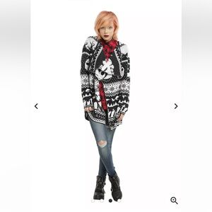 Disney Nightmare Before Christmas Black & White Cardigan